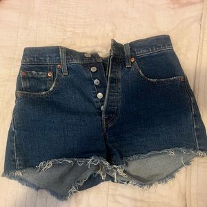 Levi dark denim shorts